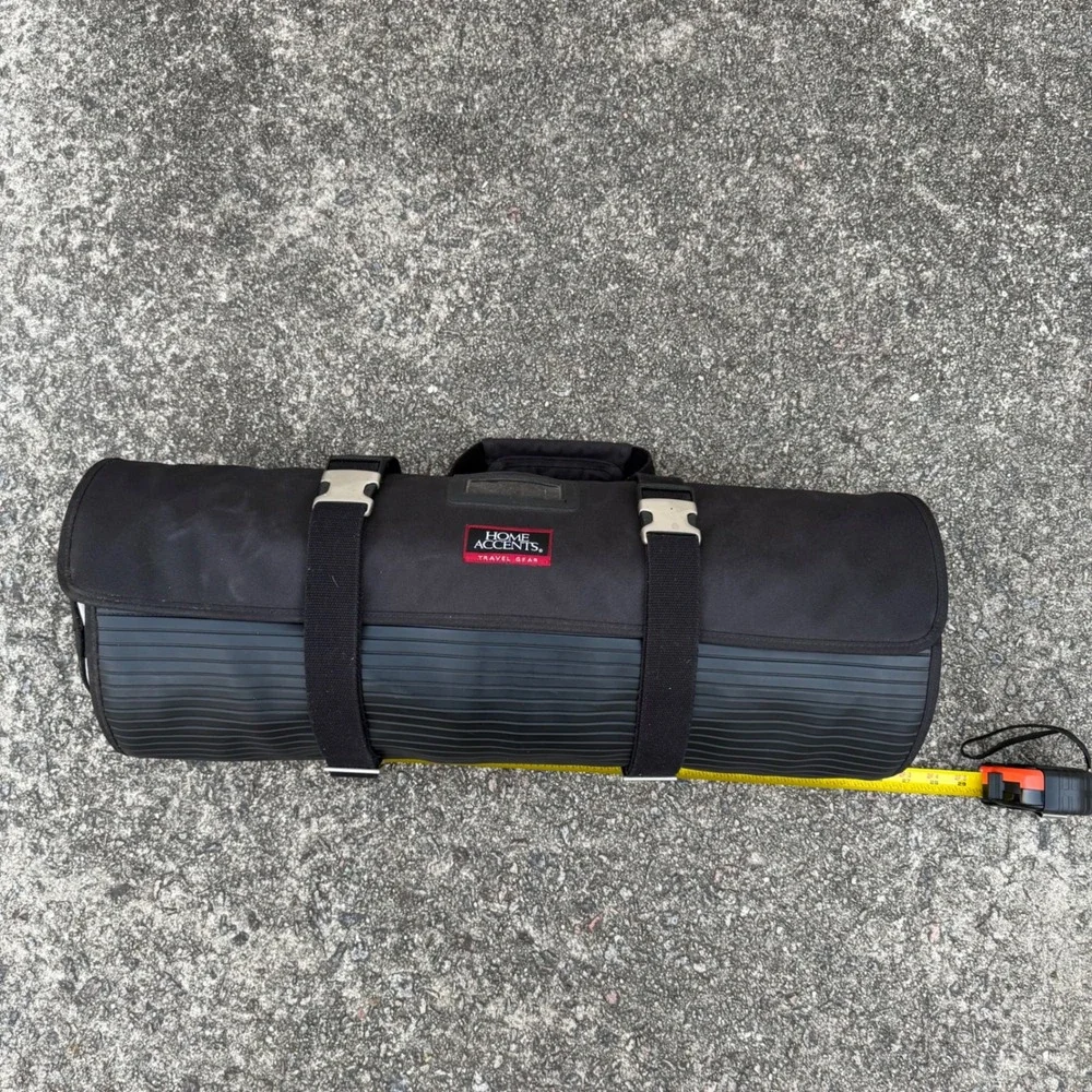 Home Accents Travel Gear Roll Up Garment Bag‎ Black Canvas Hanging Suit Carrier